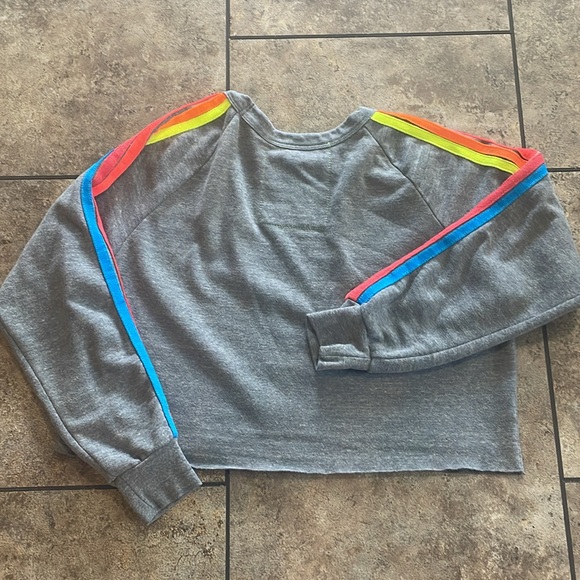 Aviator Nation Cropped Stripped Crewneck XL Made in USA🇺🇸 - Picture 5 of 13